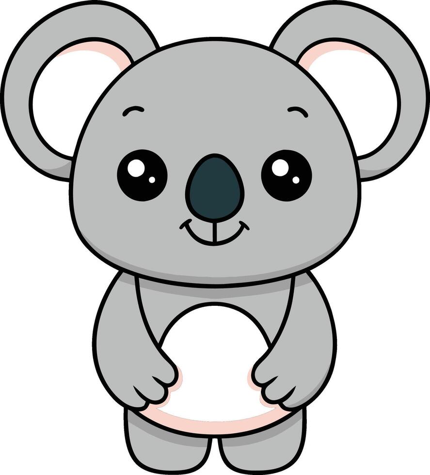 minimalista linda coala , encantador ilustración vector