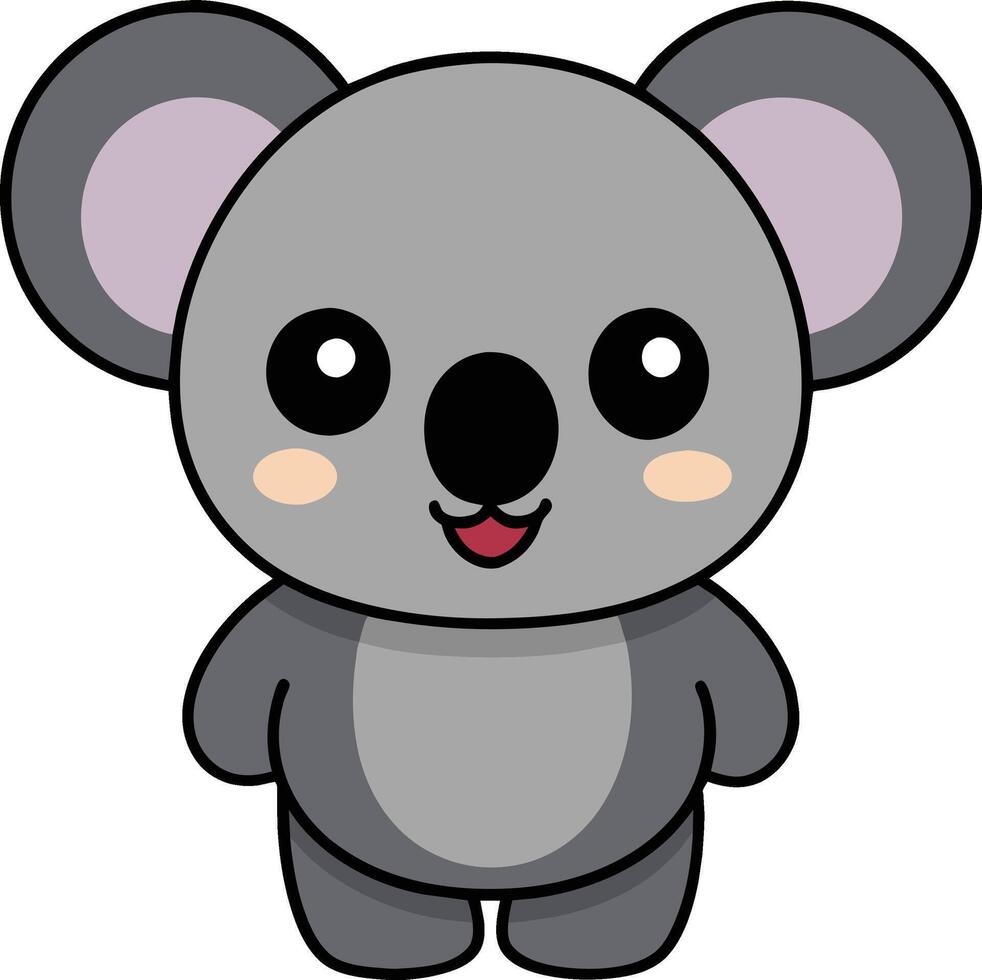 Minimalist Cute Koala , Charming Illustration vector