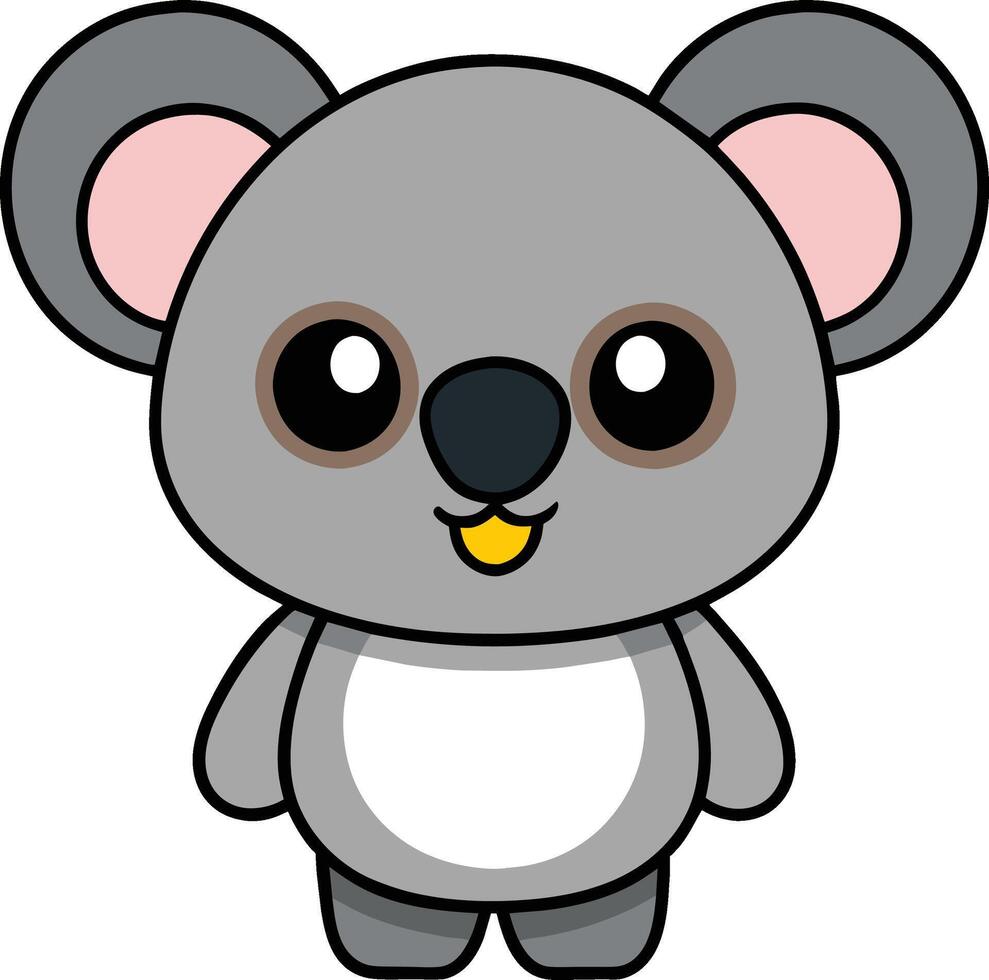 Minimalist Cute Koala , Charming Illustration vector