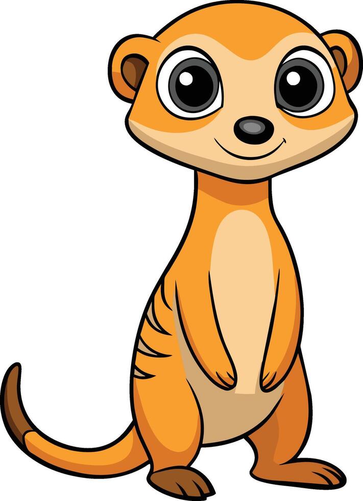 Meerkat Illustration, Detailed and Dynamic Wildlife Design vector