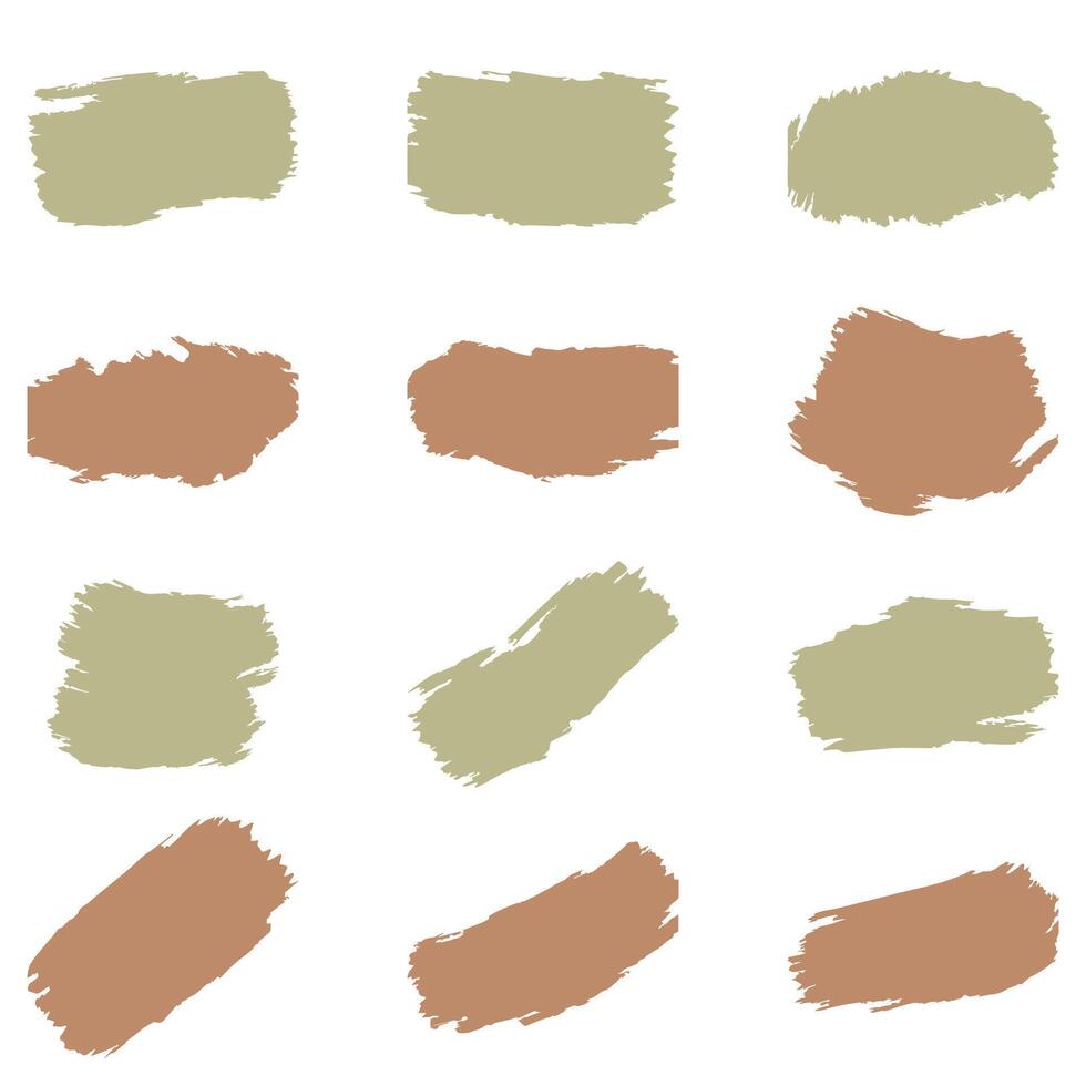 Brush stroke set. Decorative abstract vector