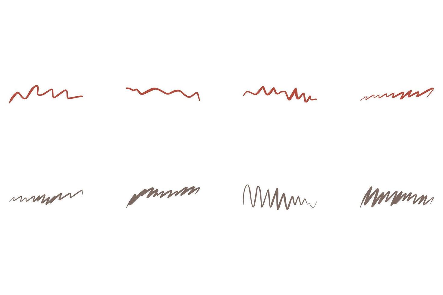 Decorative abstract line design set vector