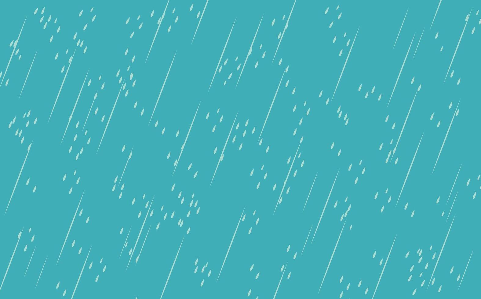 Cartoon raindrops isolated on blue background. Rainfall. Falling water. vector