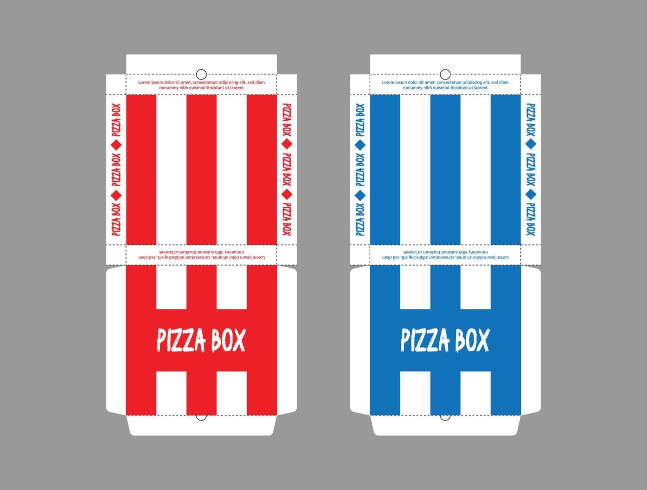Pizza Box Design, Pizza Packaging Design, Pizza Box Ddesign Templates, Sketch Box Design, Pizza Realistic Cardboard Box vector
