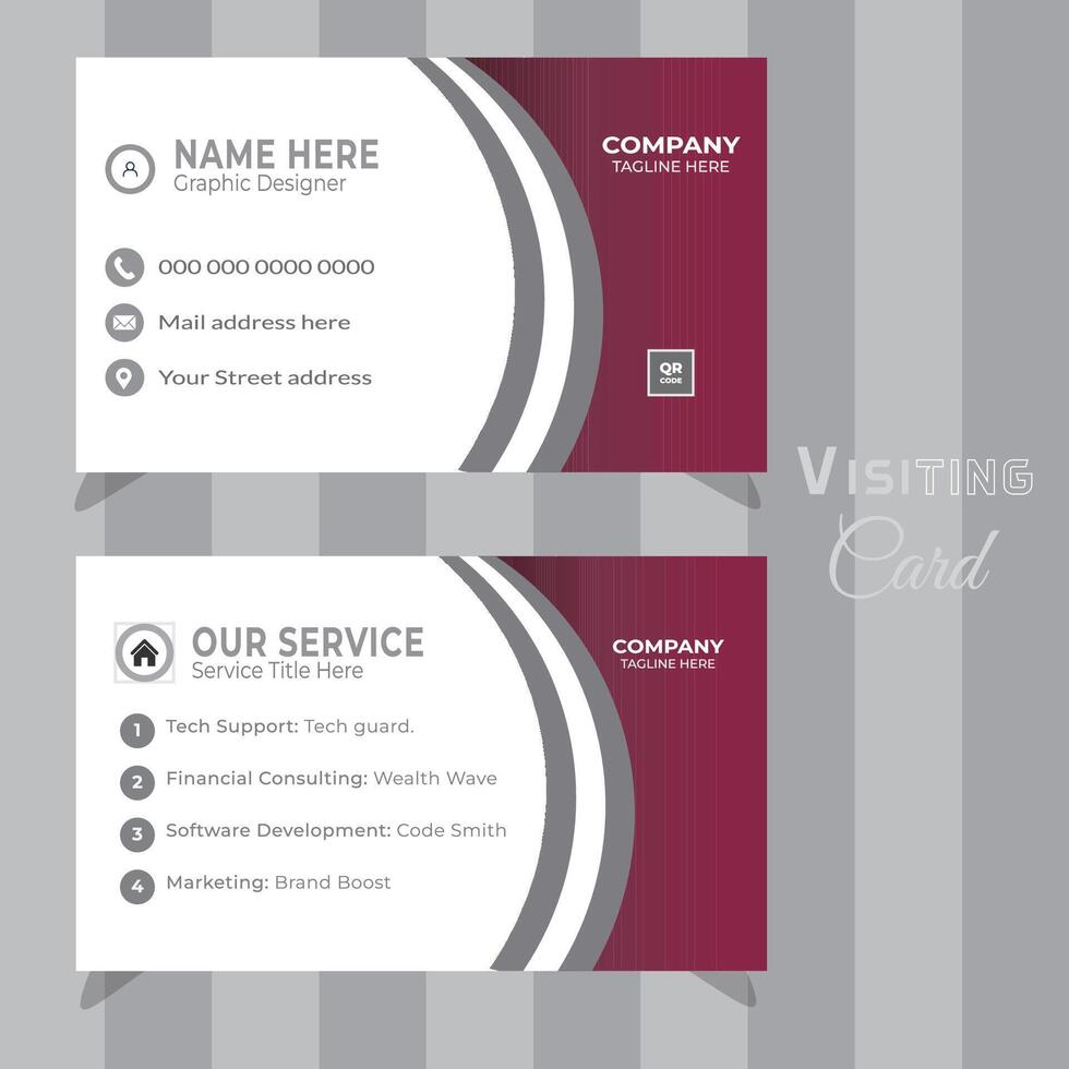 Simple design, Visiting Card Template. vector