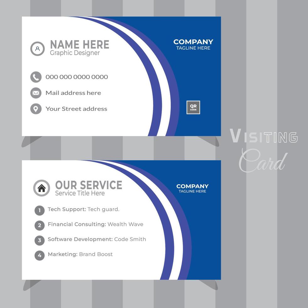 Unique design, Visiting Card Template. vector