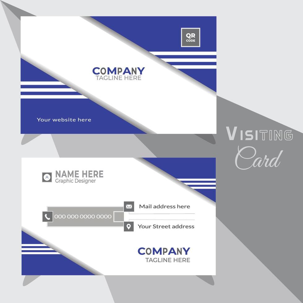 New Business Card Design, Illustration Design Template. vector