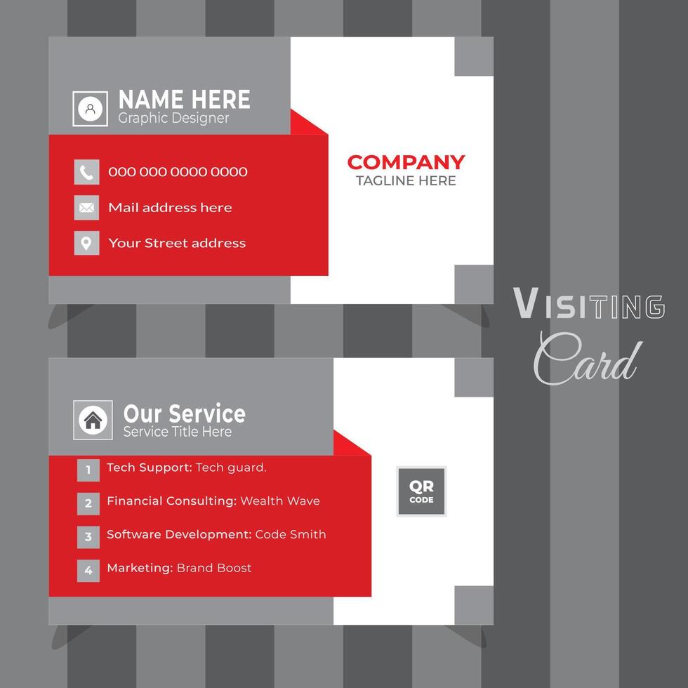 design, Professional Visiting Card Template. vector