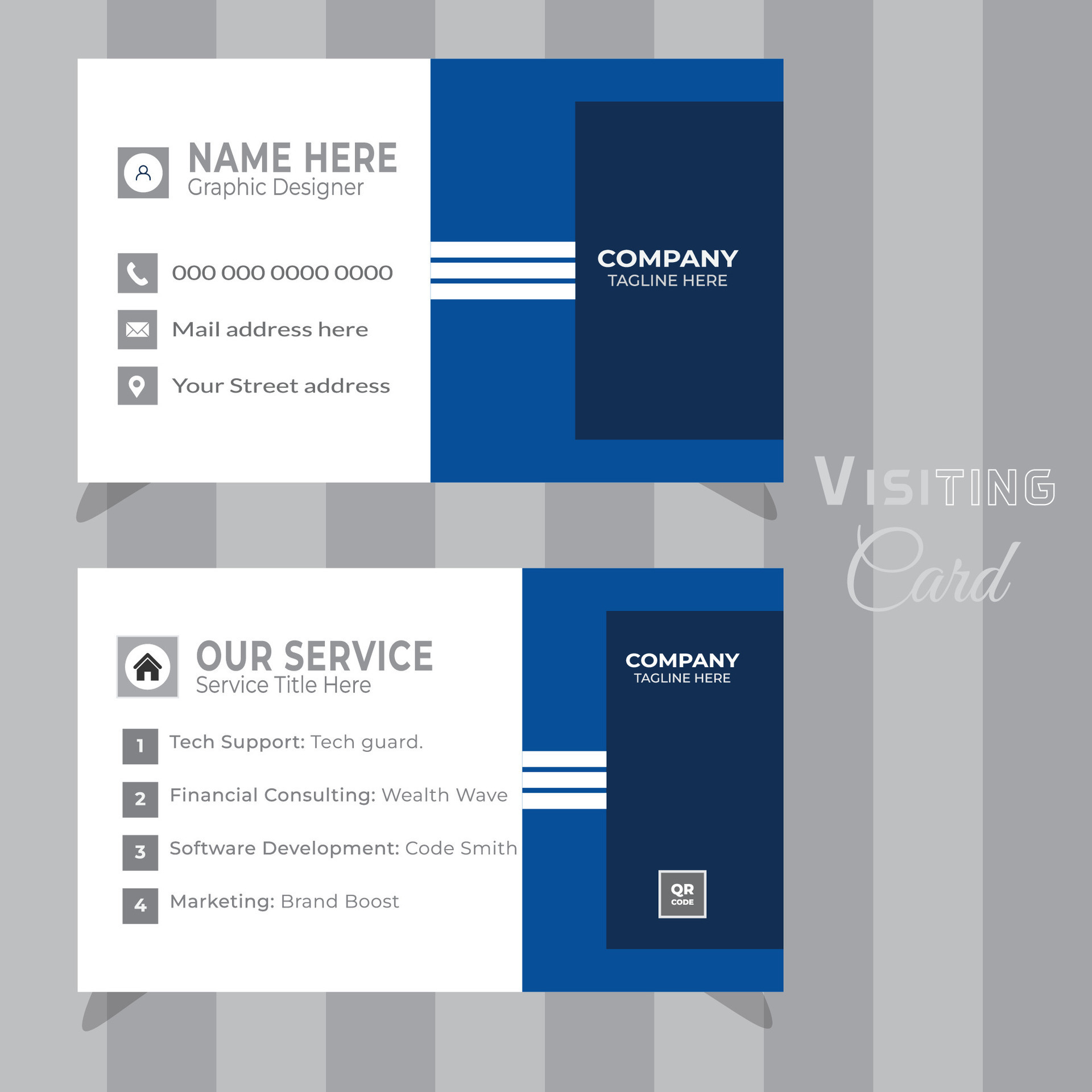 Visiting Card Template, New design . 44276320 Vector Art at Vecteezy