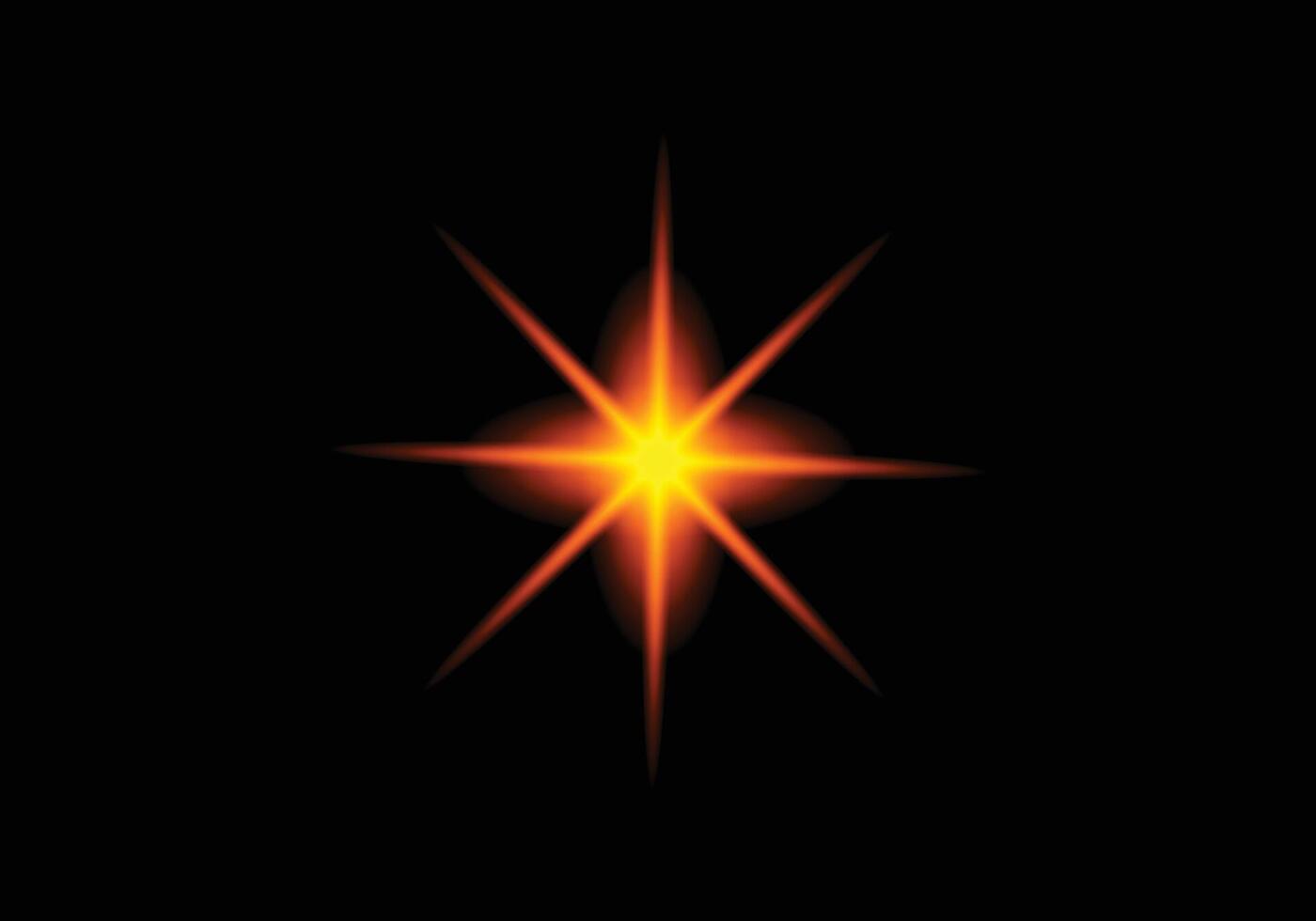 Sun ray sunburst yellow and red color radial explosion on dark background. vector
