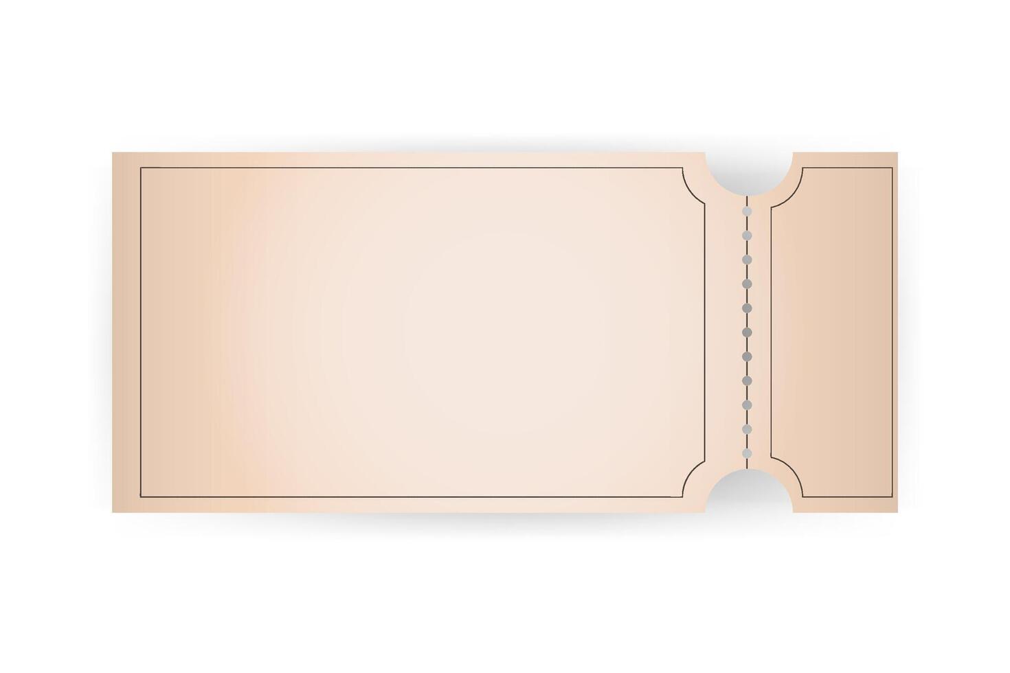 set realistic ticket,voucher coupon retro circus carvanaval, fair template with one stub rip line vector