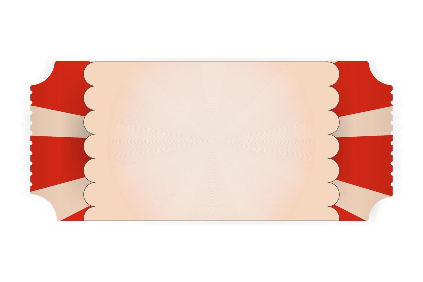 set realistic ticket,voucher coupon retro circus carvanaval, fair template with shadow vector
