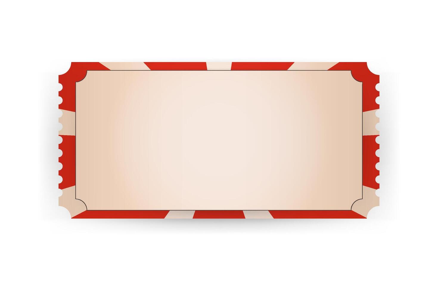 set realistic ticket,voucher coupon retro circus carvanaval, fair template with shadow vector