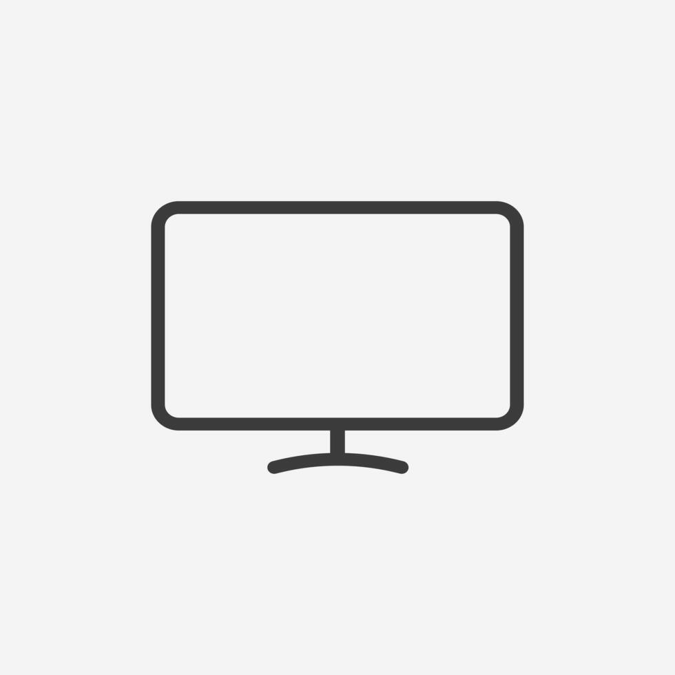 computer, display, screen, pc, monitor, electronic device isolated icon symbol sign vector