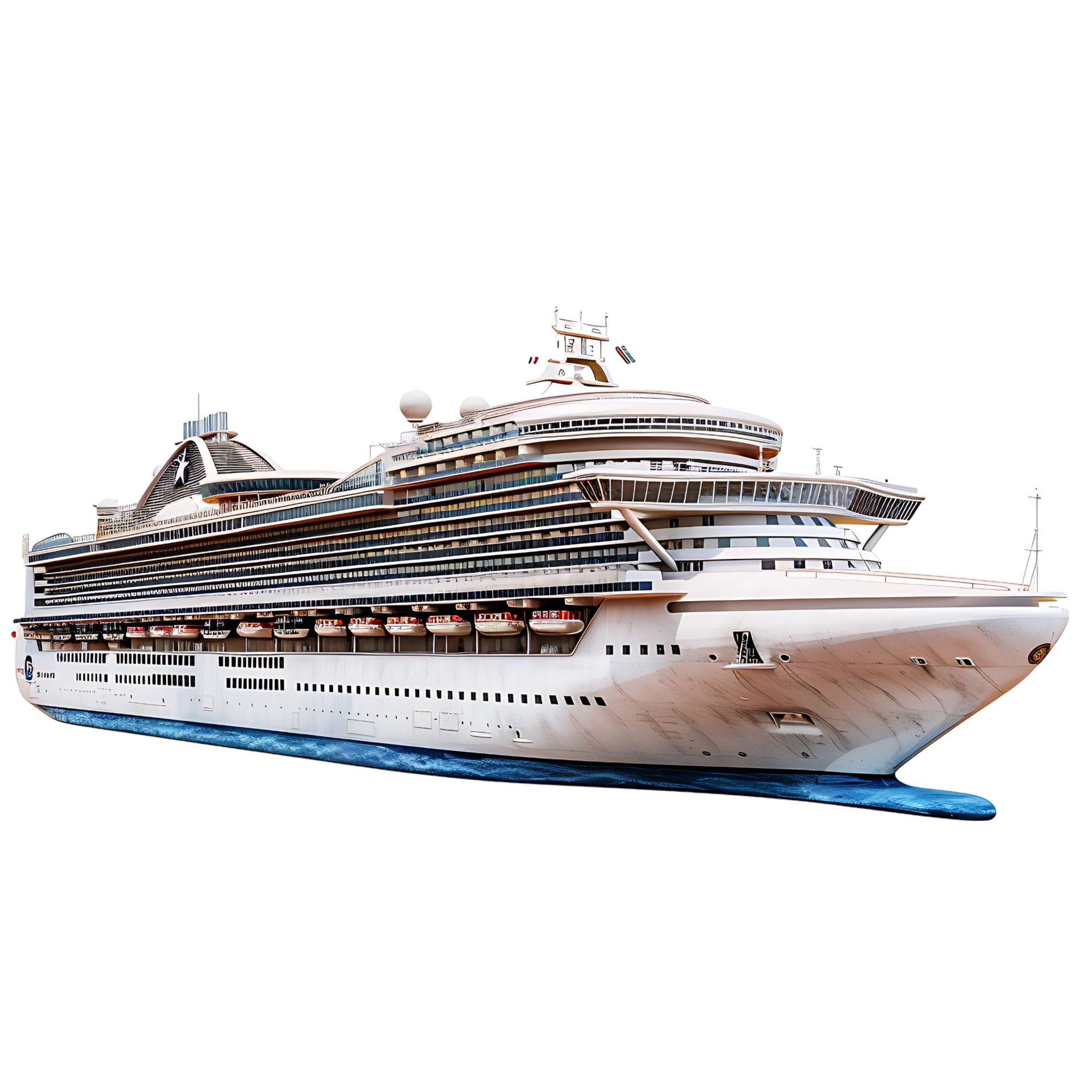 Cruise ship side view on isolated transparent background 44277232 PNG
