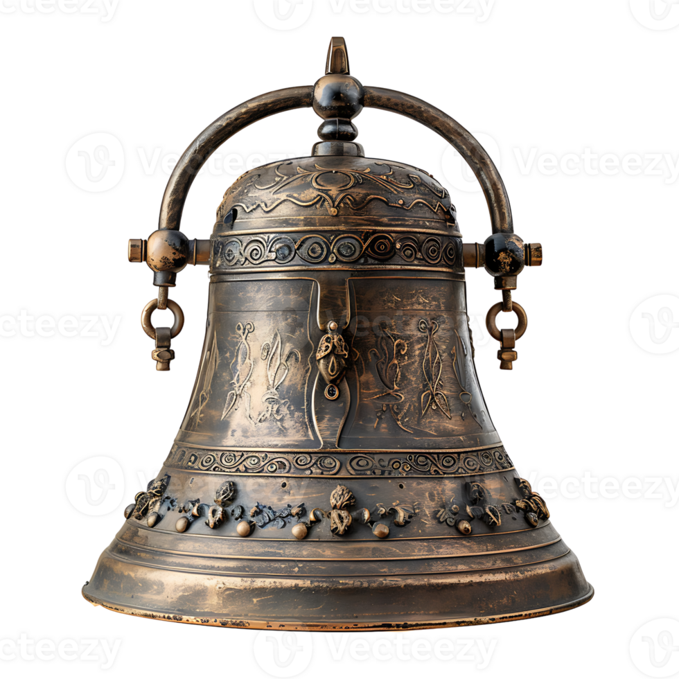 Bell on isolated transparent background png