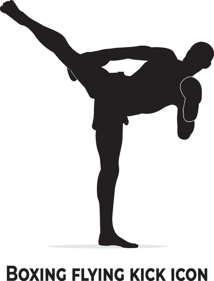 boxing position Pose silhouette vector