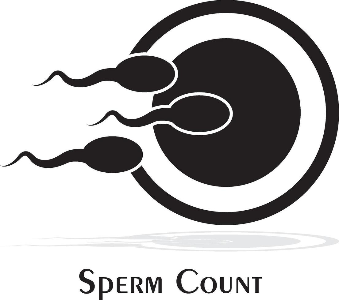 Sperm count or man's sperm vector