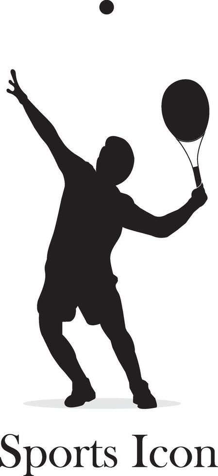 sportsman, tennis, sports icon vector