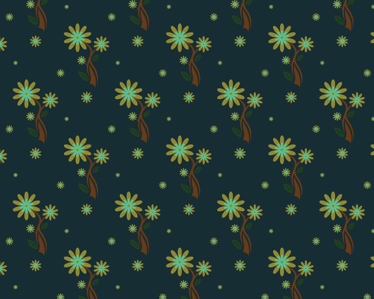 Modern Organic Floral Pattern with beautiful background vector