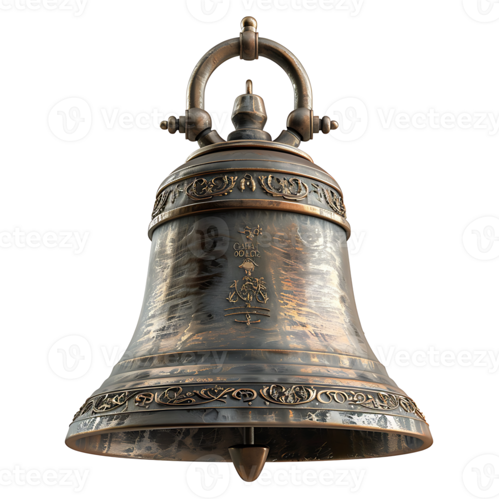 Bell on isolated transparent background png