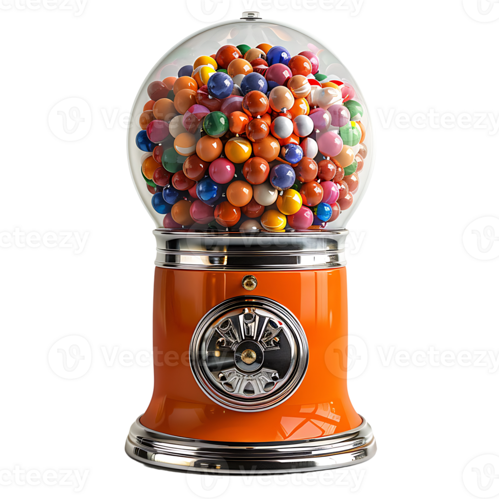 Gumball machine on isolated transparent background png