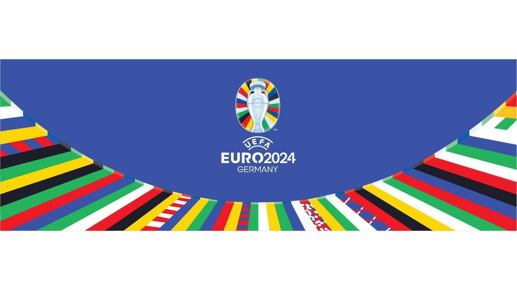 Euro 2024 Germany Official logo Symbol Design European Football final illustration vector