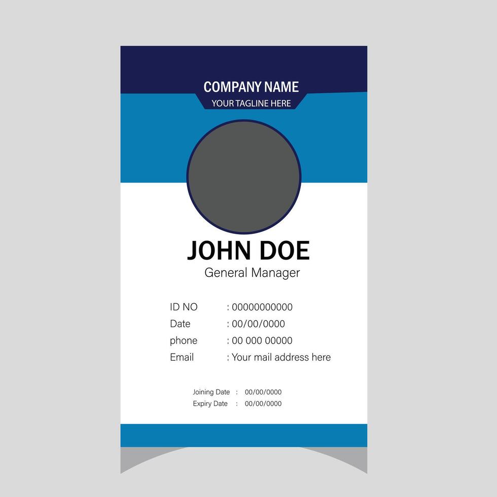 Student ID Card Design vector