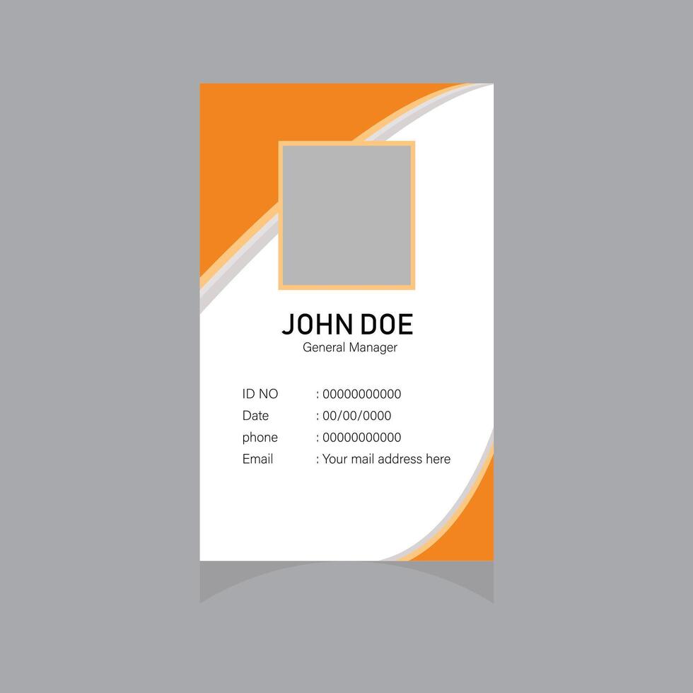 Student ID Card Design vector