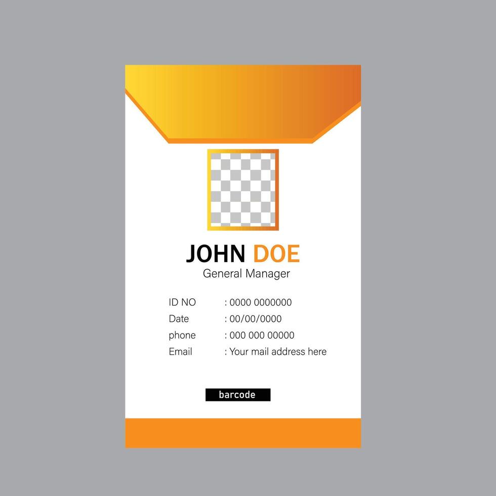 Modern Office Id card Design template. vector
