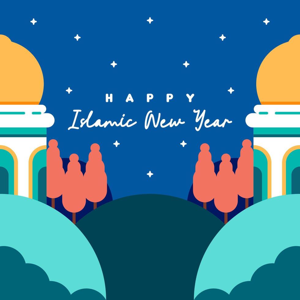 plano islámico nuevo año antecedentes vector