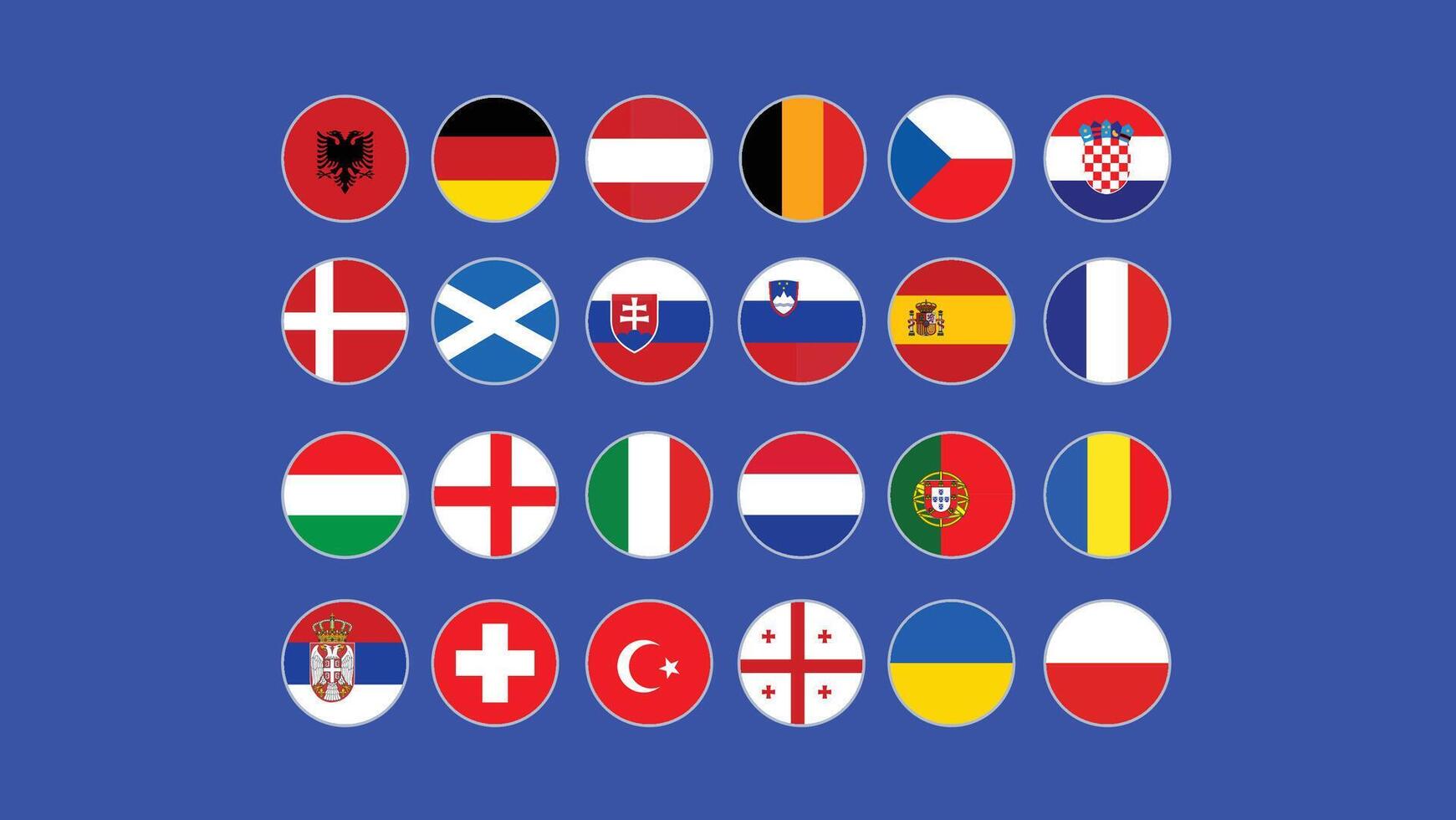 European Football 2024 Emblem Abstract Design Symbol European Football Nations Teams Countries illustration vector
