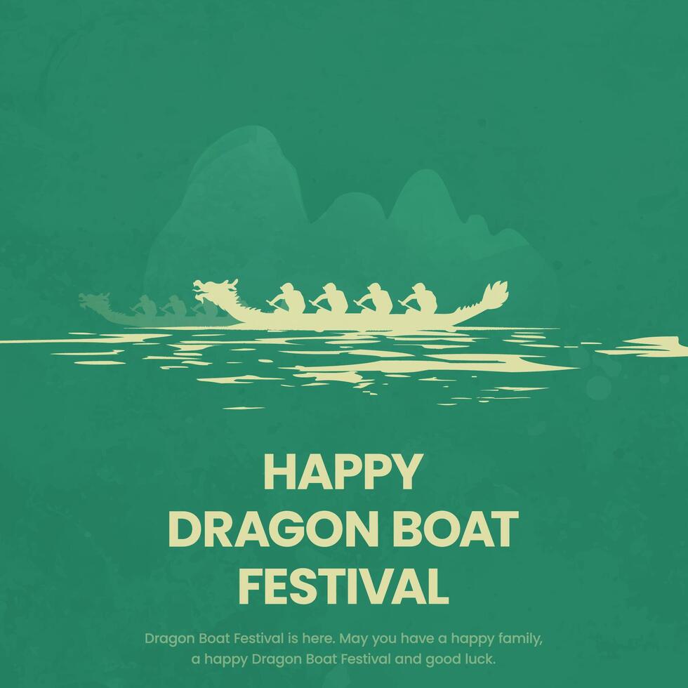 Dragon Boat Festival greetings design template vector