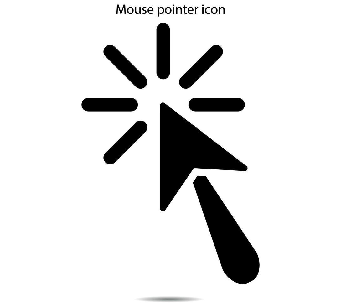 Mouse pointer icon, illustrator on background vector