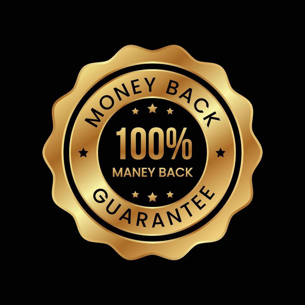 money guarantee trust badge vector