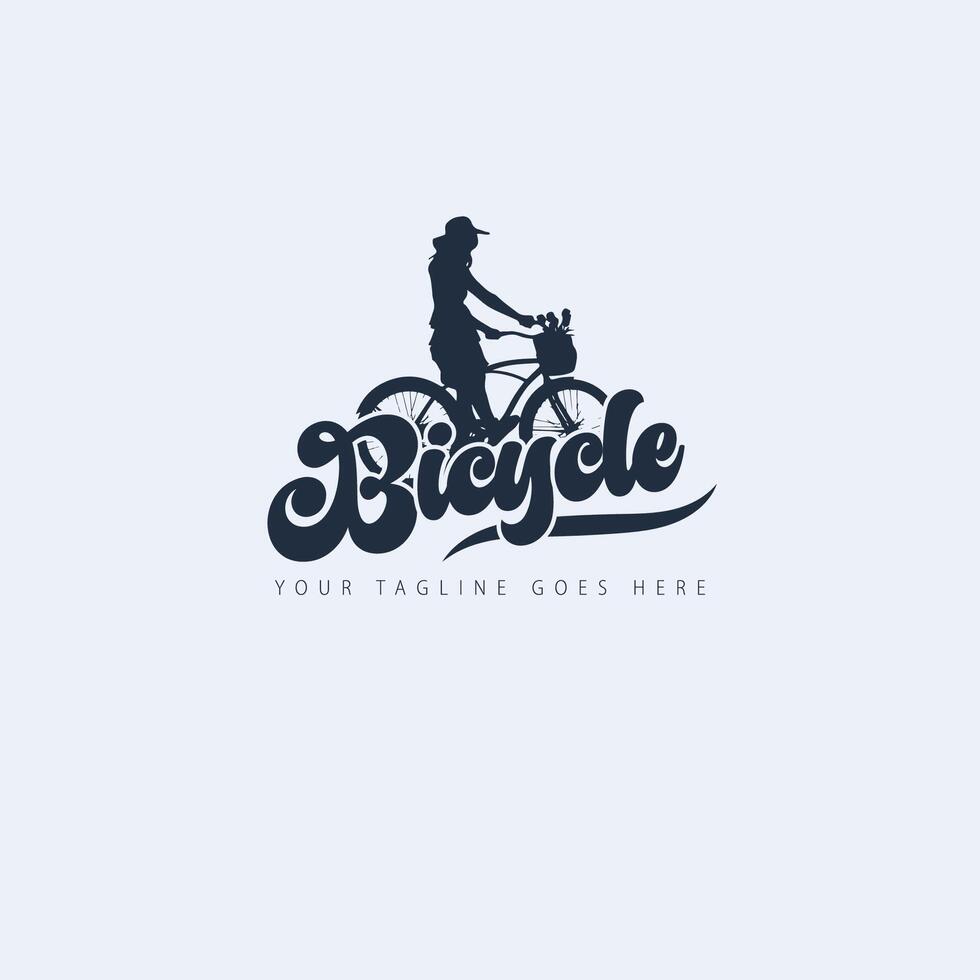 bicicleta y de viaje logo vector