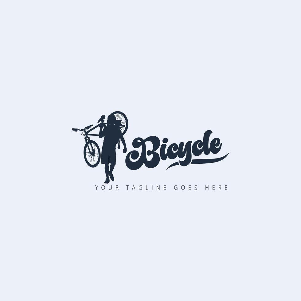 bicycle and traveling logo vector