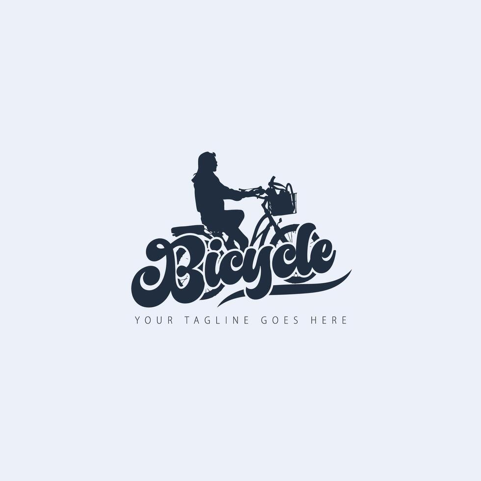 bicycle and traveling logo vector