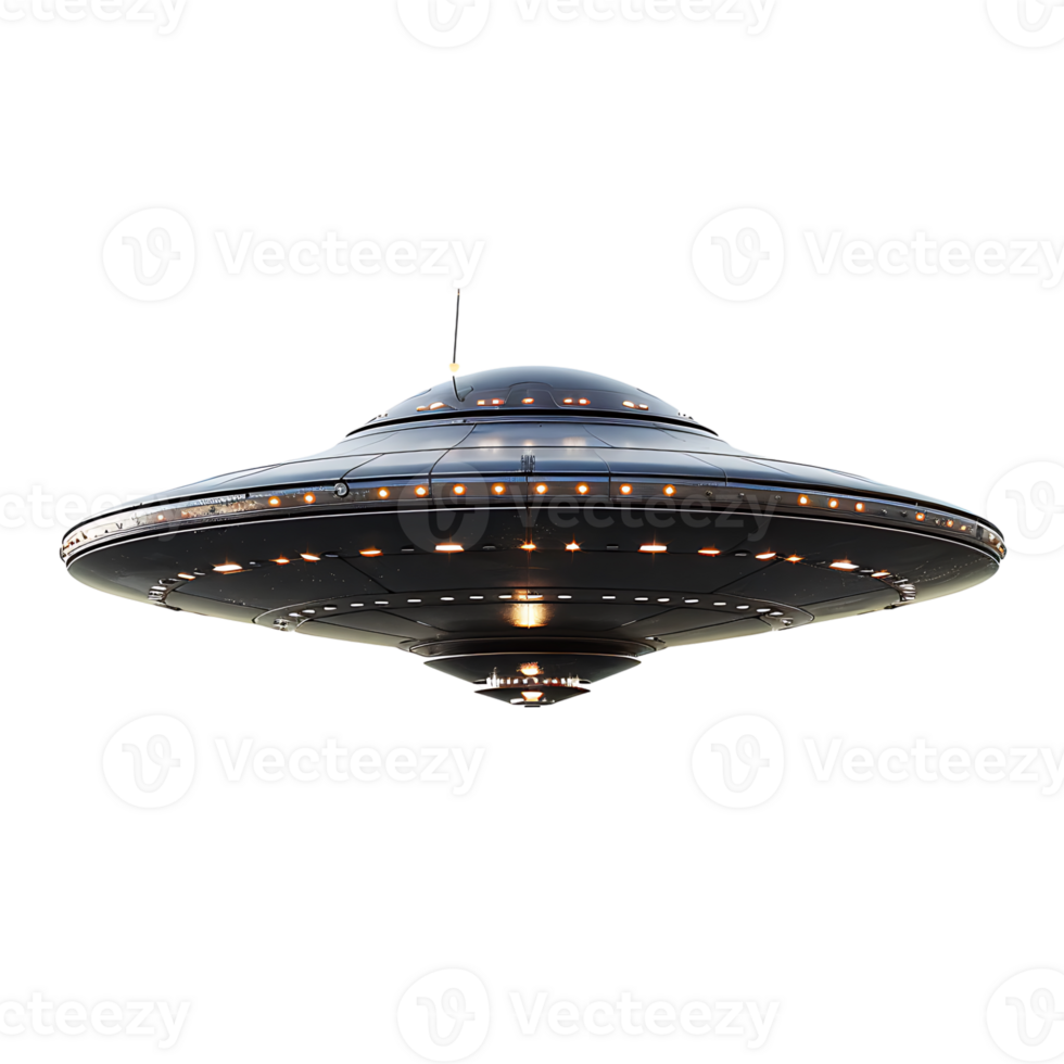 Ufo unidentified flying object on isolated transparent background png