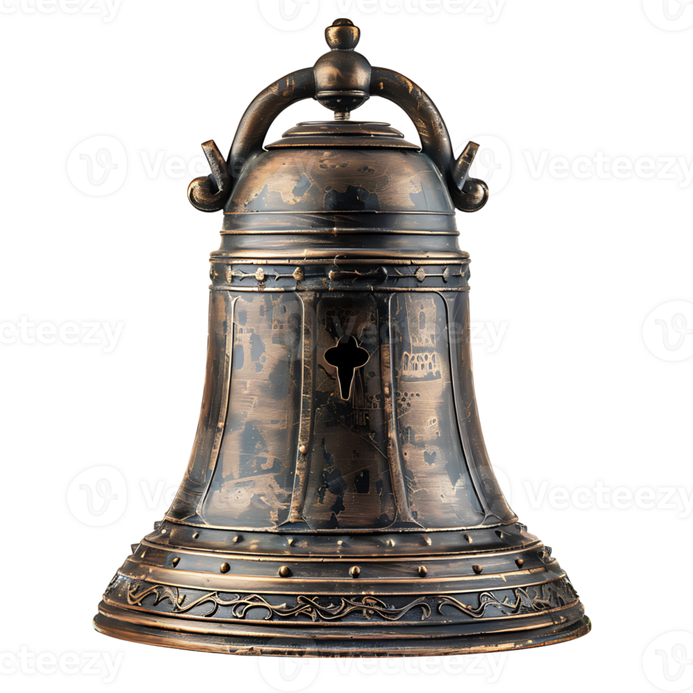 Bell on isolated transparent background png