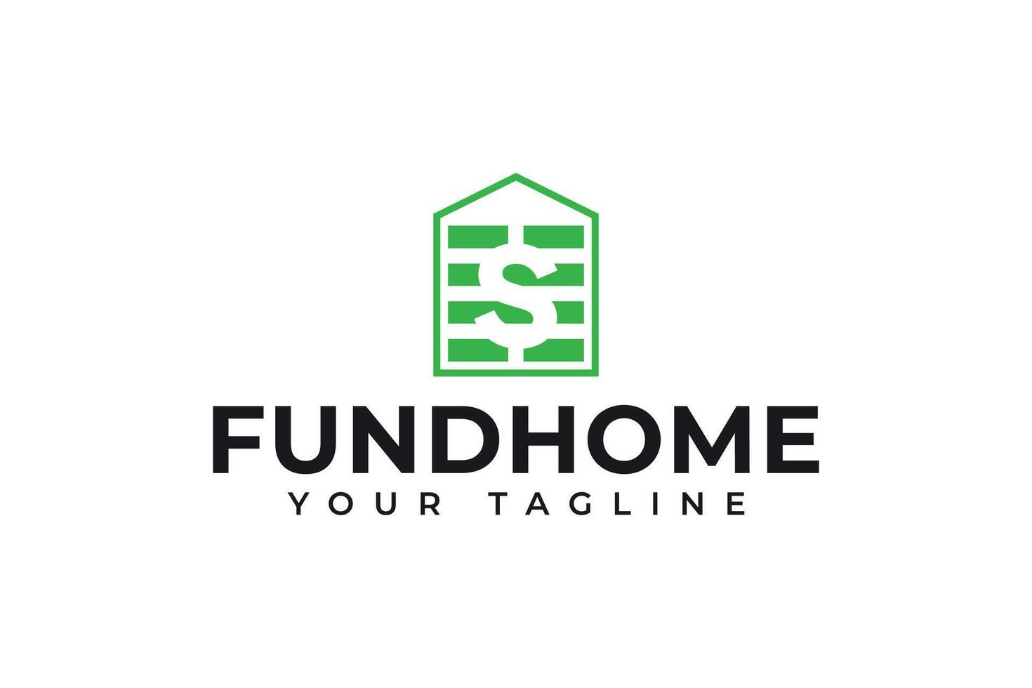 fund money home logo design for financial economy company business vector