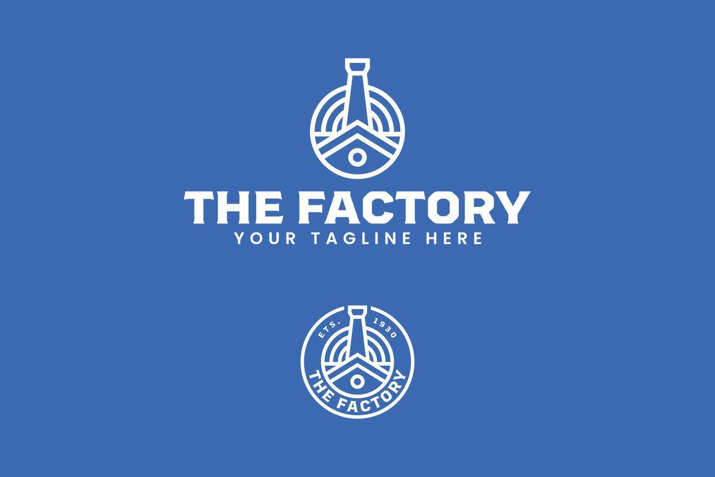 the factory industry logo design for professional industry company business vector