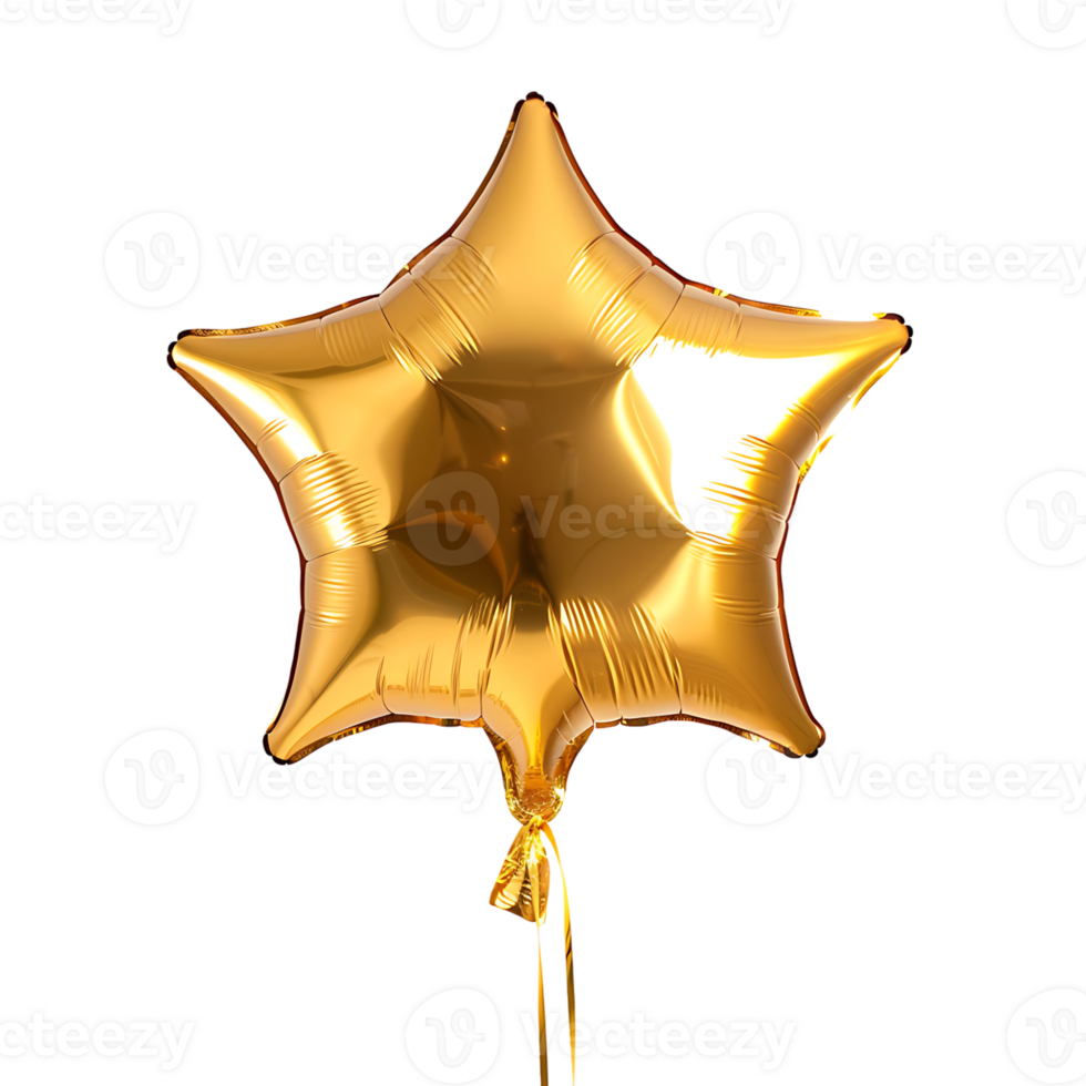 Star balloon on isolated transparent background png