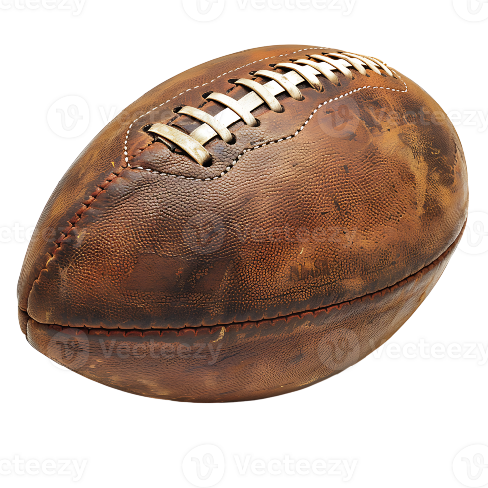 American football on isolated transparent background png