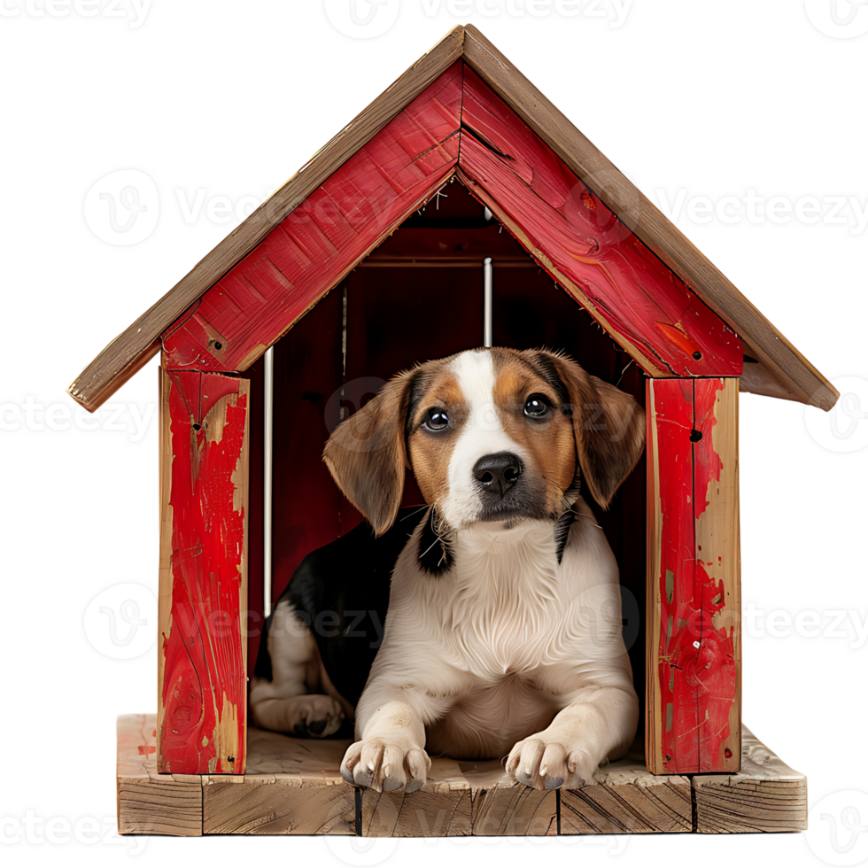 Dog house on isolated transparent background png