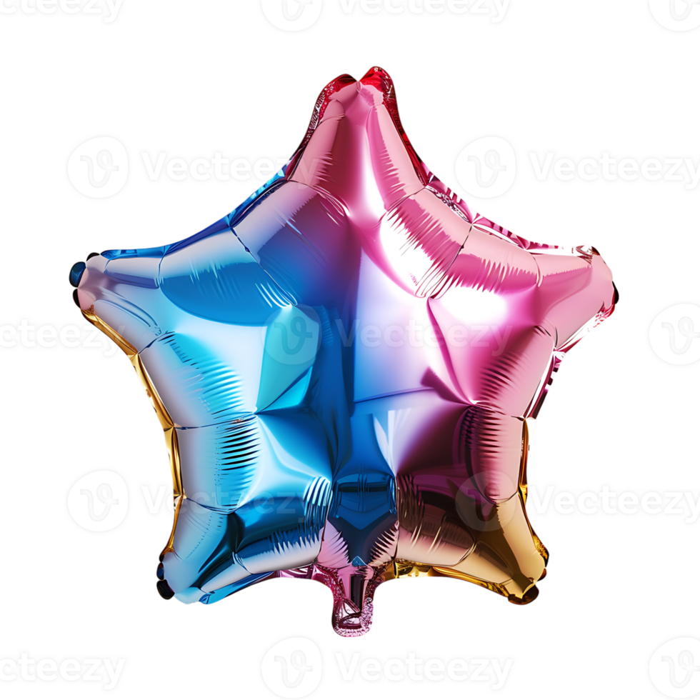 Star balloon on isolated transparent background png
