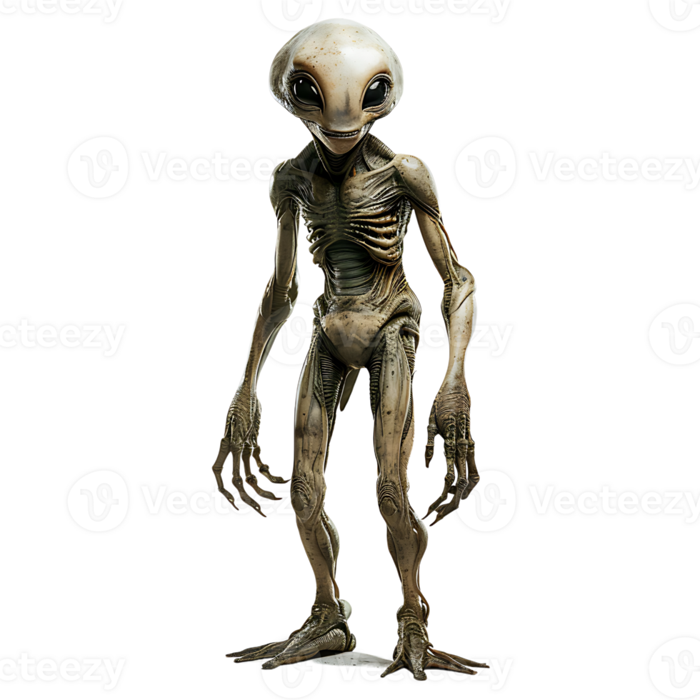 An alien on isolated transparent background png