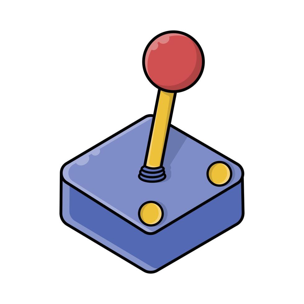 videojuego consola aislado icono ilustración diseño icono . retro juego controlador palanca de mando diseño. vector