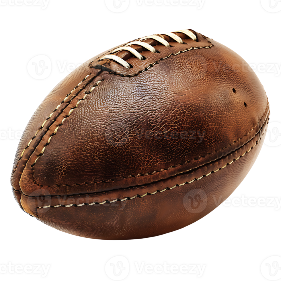 American football on isolated transparent background png