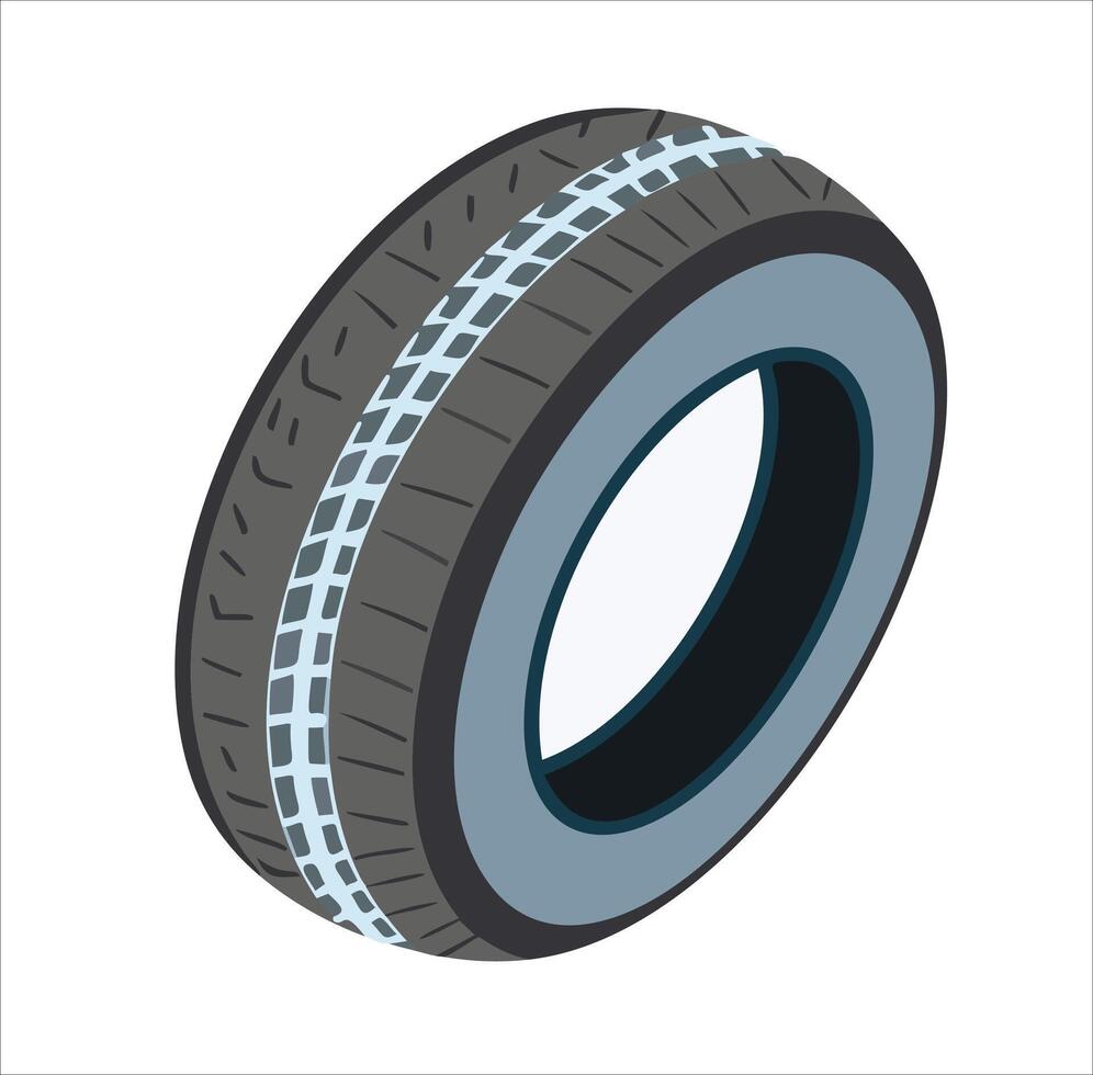 Car Tire Icon for Maintenance Apps vector